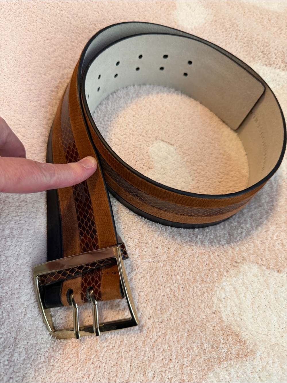 WHBM Wide Leather Belt